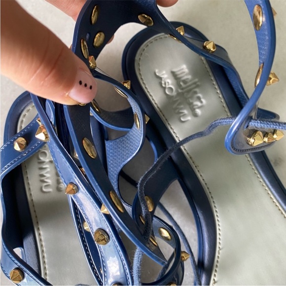 Melissa x Jason Wu Studded blue sandals 8 - Picture 7 of 9